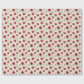 Cadeau Fleurs rouges sur papier manuscrit (Plat)