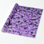 Cadeau Fleurs violettes Enveloppant Violets Papier (Déroulé)