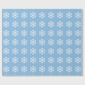 Cadeau Flocon de neige Papier d'enveloppement bleu Noël (Plat)