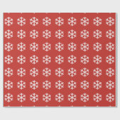 Cadeau Flocon de neige - Papier rouge à envelopper (Plat)