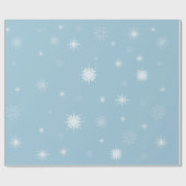 Cadeau Flocons de neige sur le papier d'emballage (Plat)
