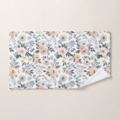 Cadeau floral aquarelle pastel bleu pêche rose (Serviette à main)