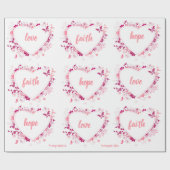 Cadeau Foi, espoir et amour Papier à envelopper (Plat)