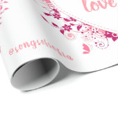 Cadeau Foi, espoir et amour Papier à envelopper (Coin rond)