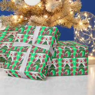 Cadeau Football en papier d'enveloppement de Noël