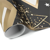 Cadeau formes géométriques de noël enveloppant papier (Coin rond)