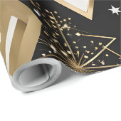 Cadeau formes géométriques de noël enveloppant papier (Coin rond)