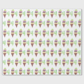 Cadeau Four Scoops Ice Cream 4 Anniversaire Papier (Plat)