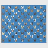 Cadeau Frenchie et papier d'emballage d'amis (Plat)