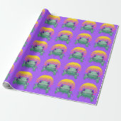 Cadeau FROG drôle Papier à envelopper (Déroulé)