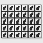 Cadeau Frontières noires de papier d'emballage de (Plat)