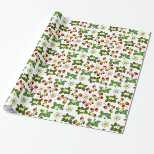 Cadeau Fruit de fraise avec le papier d'emballage de