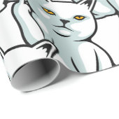 Cadeau FU cat drôle de gestes à main rude Papier d'envelo (Coin rond)