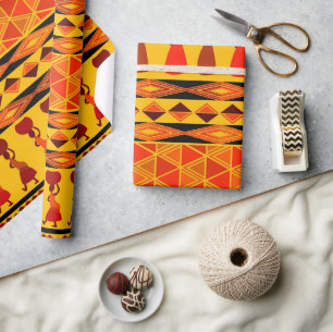 Cadeau Fun African Tribal motif party emballage papier