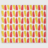 Cadeau Fun BBQ Ketchup Mustard papier d'emballage (Plat)
