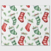 Cadeau Fun Christmas Stocking Papier d'enveloppement! (Plat)