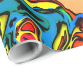 Cadeau Fun Crazy Colors Enveloppement Papier (Coin rond)