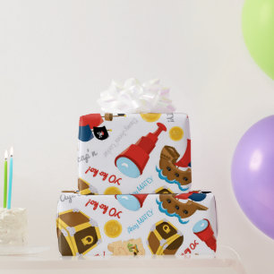 Cadeau Fun Pirate motif Party papier d'emballage