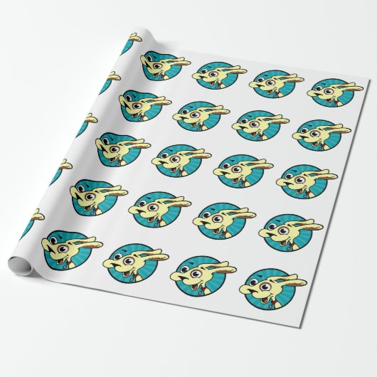 CADEAU FUNNY CUTE CHIEN MATTE WRAPPER PAPIER (Déroulé)