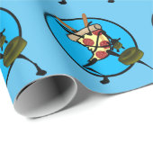 CADEAU FUNNY NINJA PIZZA MATTE WRAPPER PAPIER (Coin rond)