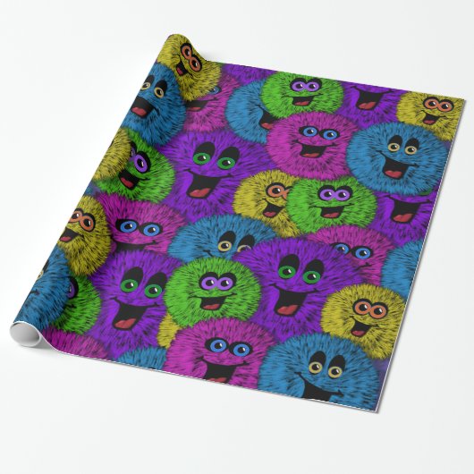 Cadeau Fuzzles conviviaux Créatures mignonnes Papier d'en (Déroulé)