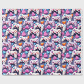 Cadeau Gamer Valentine's Day Wrapping Papier (Plat)