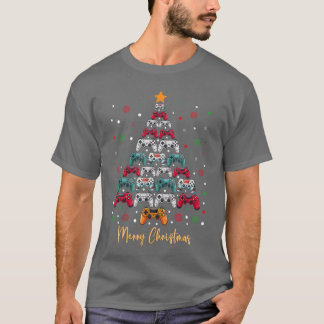 Cadeau gaming controller kerstboom t-shirt
