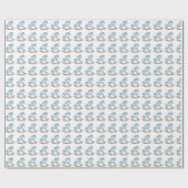 Cadeau Garçon Bleu Rocking Cheval bébé Papier d'enveloppe (Plat)