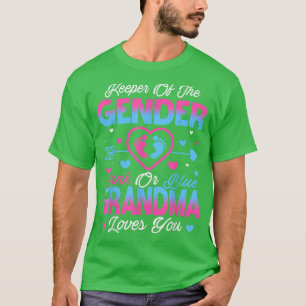 Cadeau Geslacht Baby Borrel Roze Of Blauwe Oma Lie T-shirt