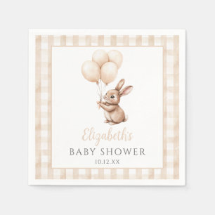 Cadeau Geslacht Neutrale Baby Shower met Konijn Ba Servet