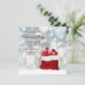 Cadeau Gevulde Santa Sack Kerst Kaart (Staand voorkant)