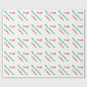 Cadeau Giftwrap de sucre de canne du papier d'emballage | (Plat)
