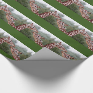 Cadeau Girafes en papier d'emballage d'amour