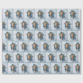 Cadeau Giraffe émergée d'un trou de papier déchiré (Plat)