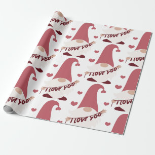 Cadeau Gnome Je t'aime envelopper du papier