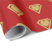 Cadeau Gold Superhero Friend Valentine Wrapper Papier Rou (Coin rond)