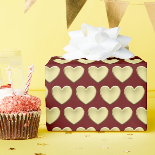 Cadeau Golden Hearts Love Wrapper Papier (Fête d'anniversaire)