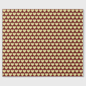 Cadeau Golden Hearts Love Wrapper Papier (Plat)