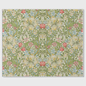 Cadeau Golden Lily Floral William Morris Papier d'envelop (Plat)