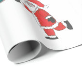 Cadeau Golf de disque du père noël mettant le papier (Coin rond)