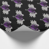Cadeau Goth Coeur violet avec Papier d'enveloppement d'ai (Coin)