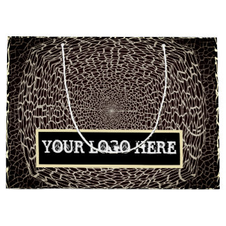 CADEAU GOUDE_ZWART_BRUIN  GROOT Cadeaupapier zak Cadeauzakje