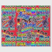 Cadeau Graffiti Art papier d'enveloppement coloré (Plat)