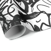 Cadeau Graffiti d'art urbain papier Motif d'enveloppement (Coin rond)