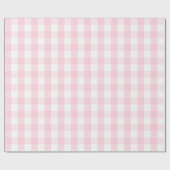 Cadeau Grand papier d'emballage de guingan rose-clair et (Plat)