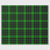 Cadeau Grand papier d'emballage de plaid noir et vert (Plat)