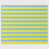 Cadeau Grand papier d'emballage de rayures bleu-clair et (Plat)