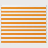 Cadeau Grand papier d'emballage de rayures oranges et (Plat)