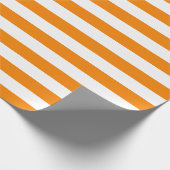 Cadeau Grand papier d'emballage de rayures oranges et (Coin)
