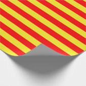 Cadeau Grand papier d'emballage de rayures rouges et (Coin)